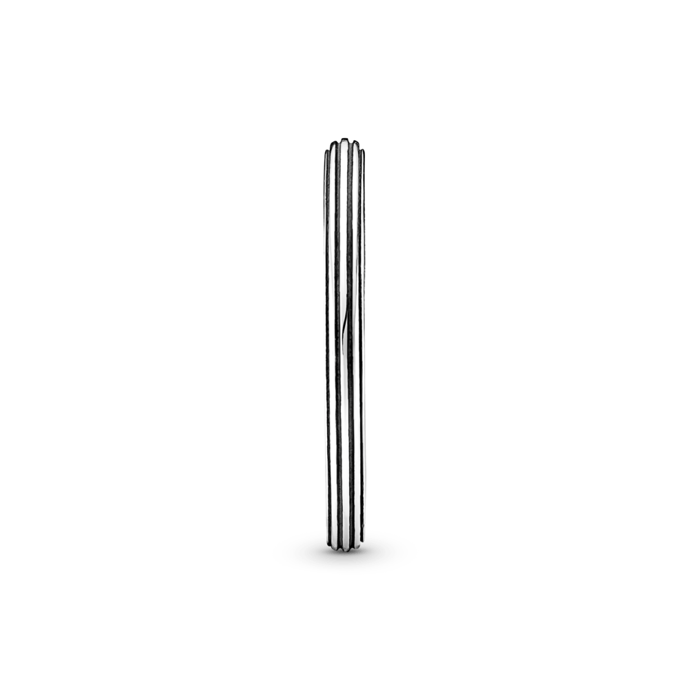 Aliança de Namoro Pandora Prata 925 Linhas e Ranhuras - Image 3