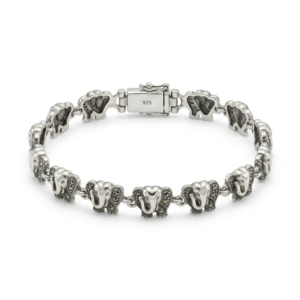 Pulseira Elefantes da Sorte em Prata Peruana